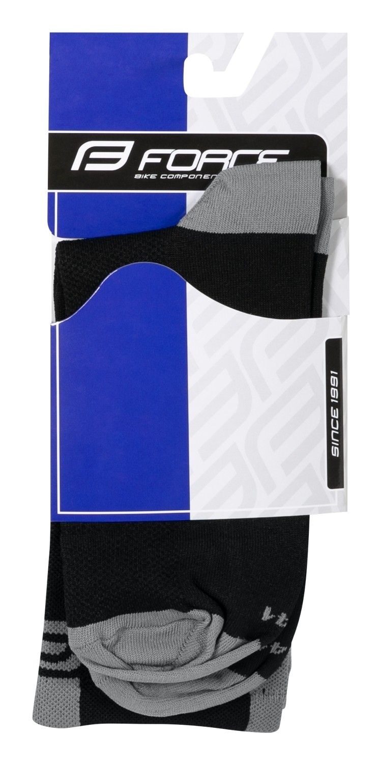 sosete force long pro black grey l xl 42 46 3