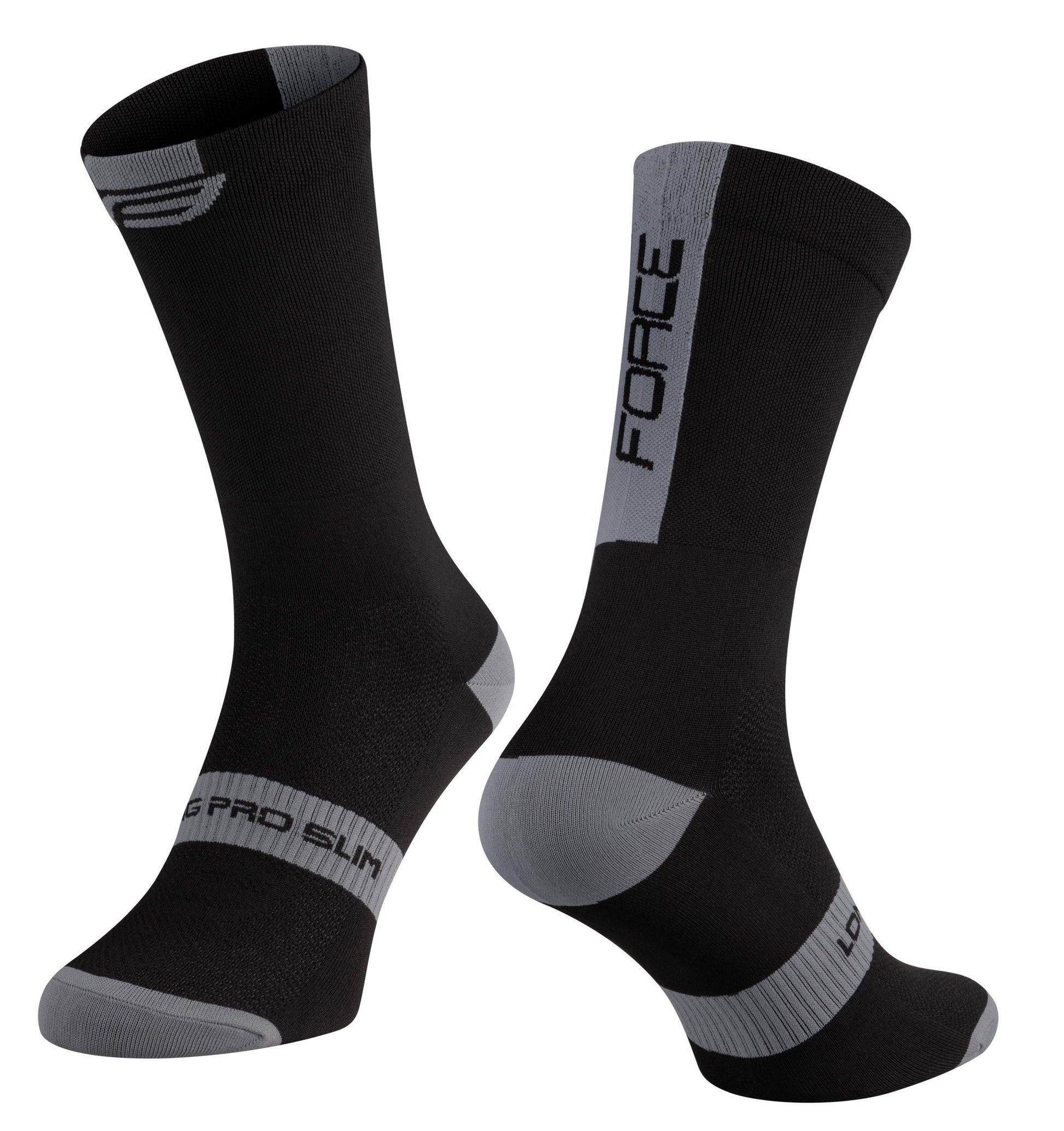 sosete force long pro slim black grey s m 36 41 scaled