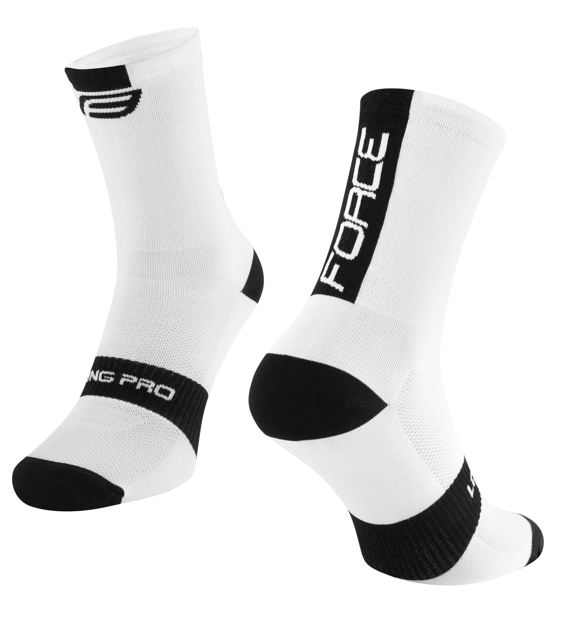 sosete force long pro white black l xl 42 46 scaled