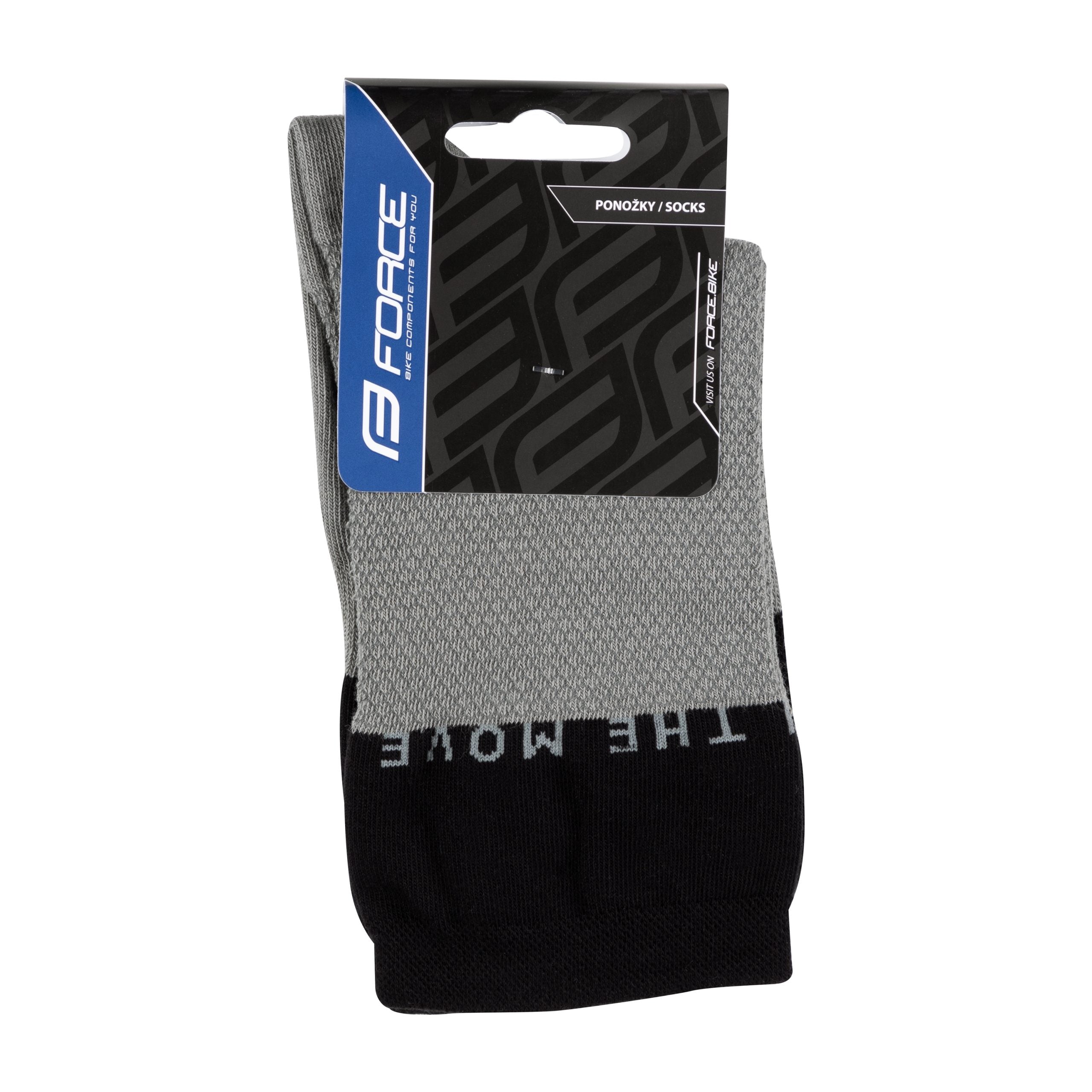 Sosete Force MOVE, gri-negru S-M/36-41