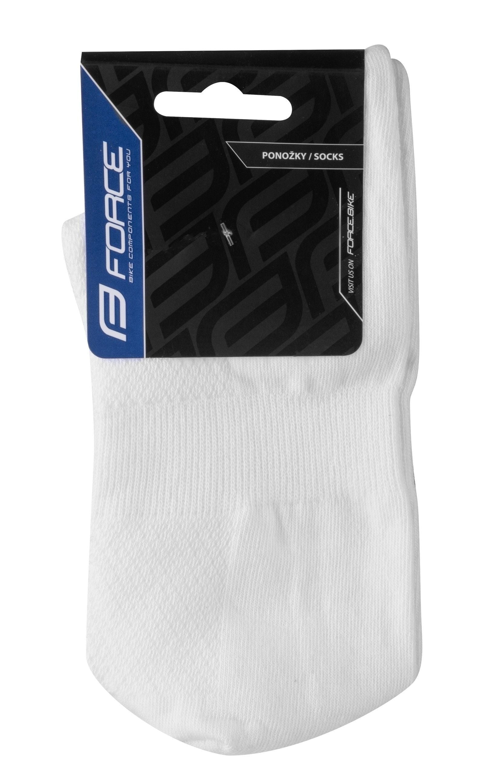 sosete force short alb s m 36 41 1