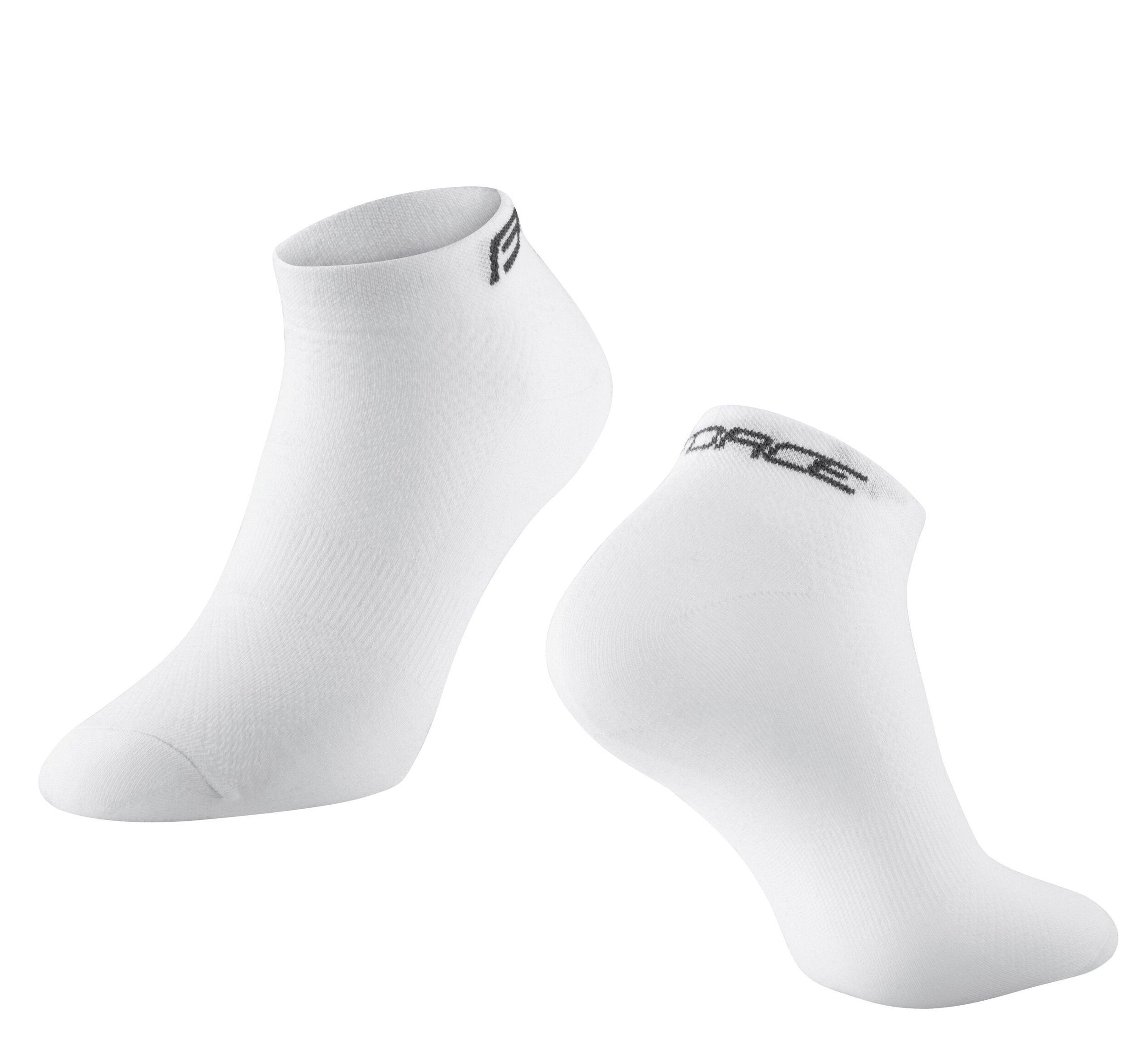 sosete force short alb s m 36 41