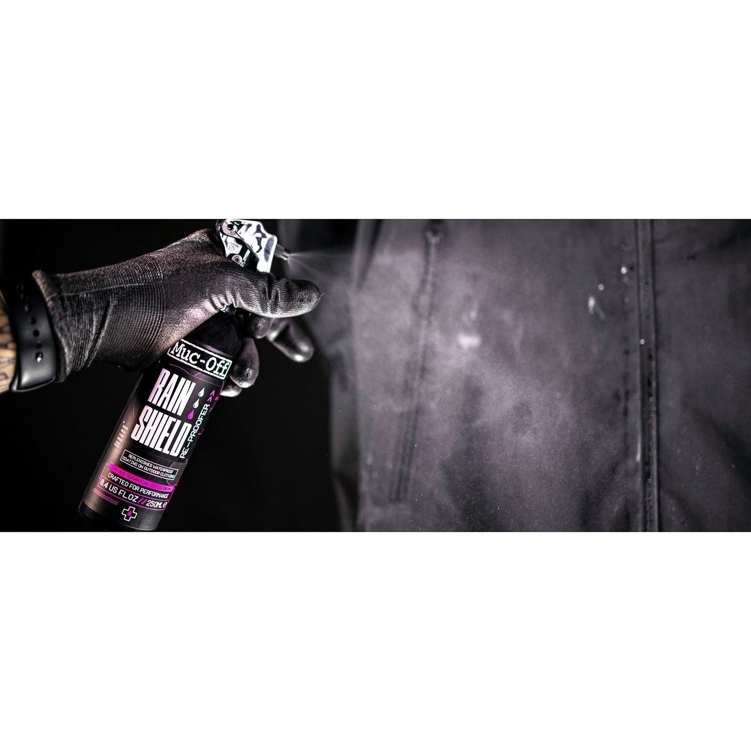spray muc off rain shield re proofer 250ml