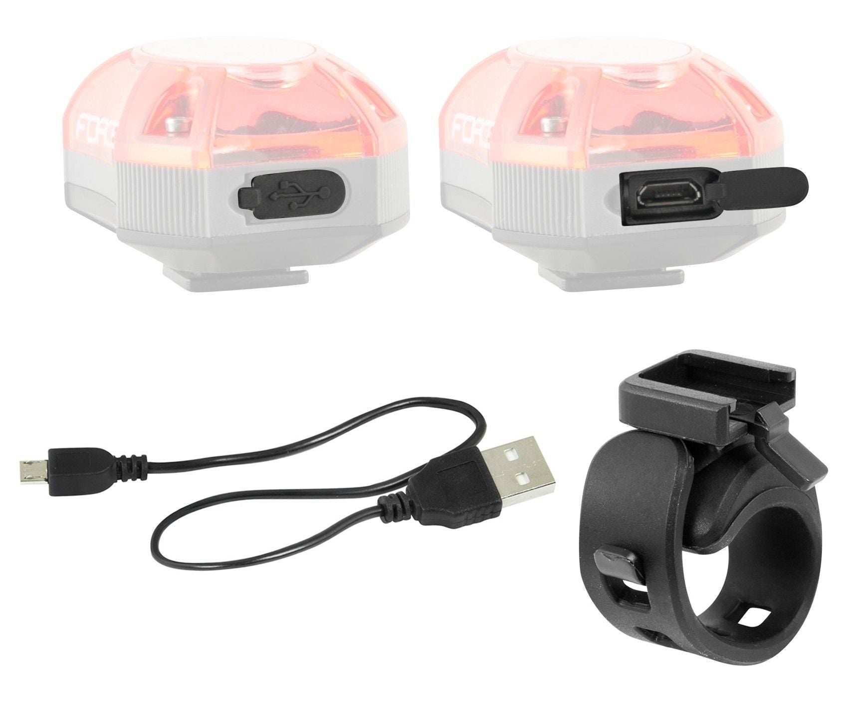 stop spate force red 1 led cree 60 lm usb 2