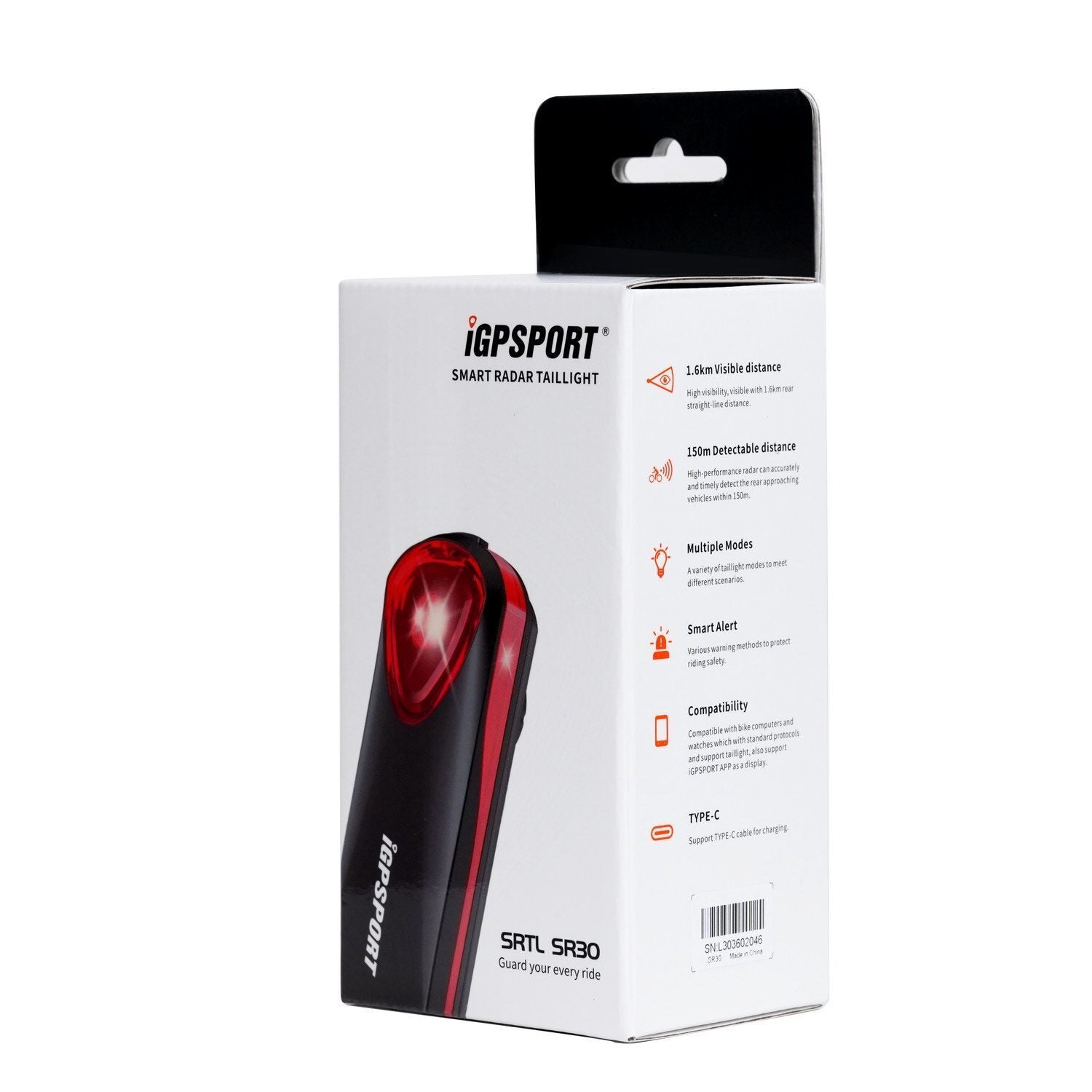 stop spate igpsport radar tail light sr30 8