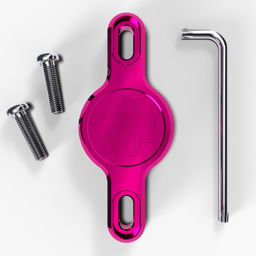 suport appleairtag pentru cadru muc off secure tag holder v2 roz