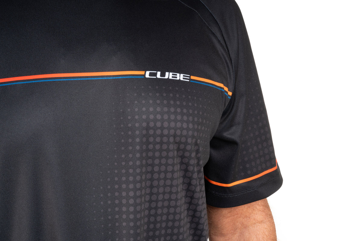 Tricou CUBE Round Neck Tech Teamline S/S Black