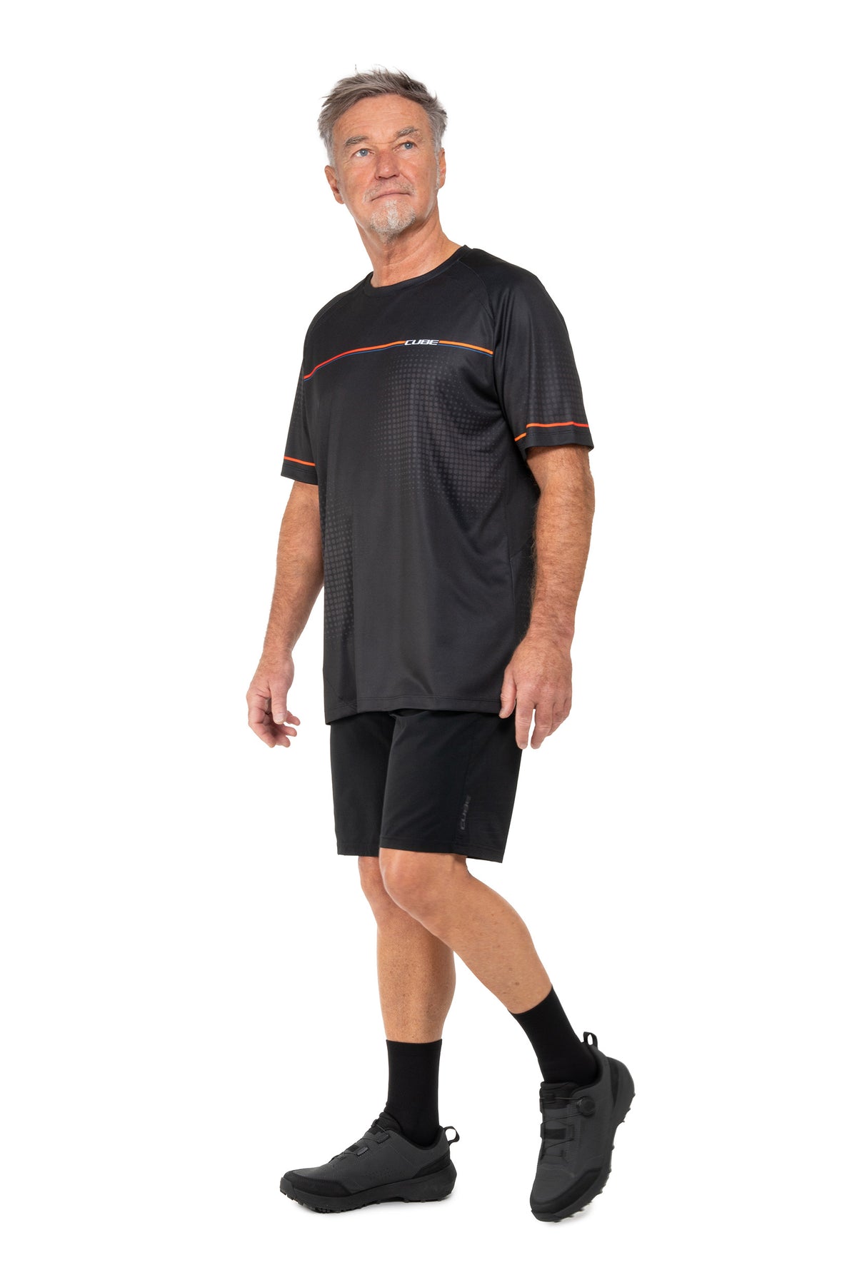 Tricou CUBE Round Neck Tech Teamline S/S Black