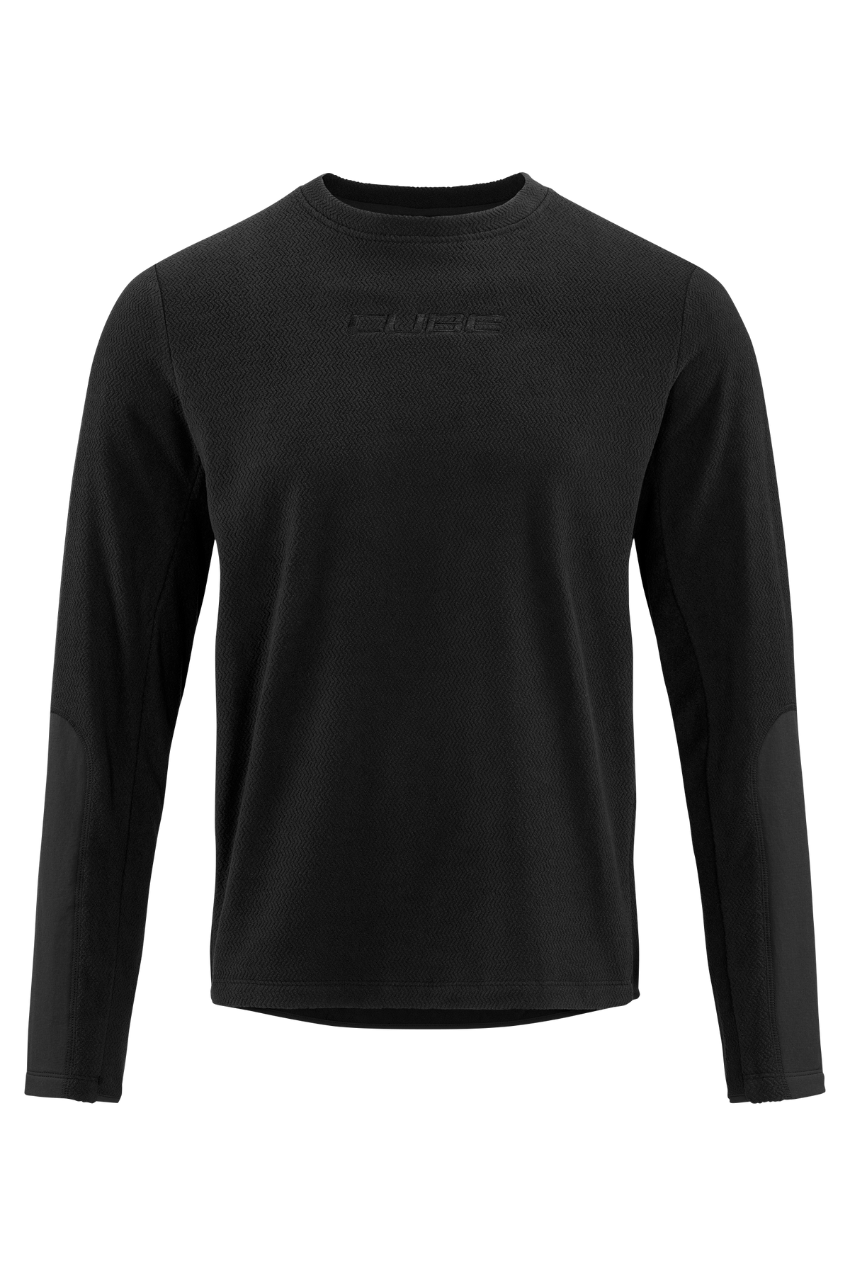 Bluză CUBE MTB Fleece Jersey L/S Black – față