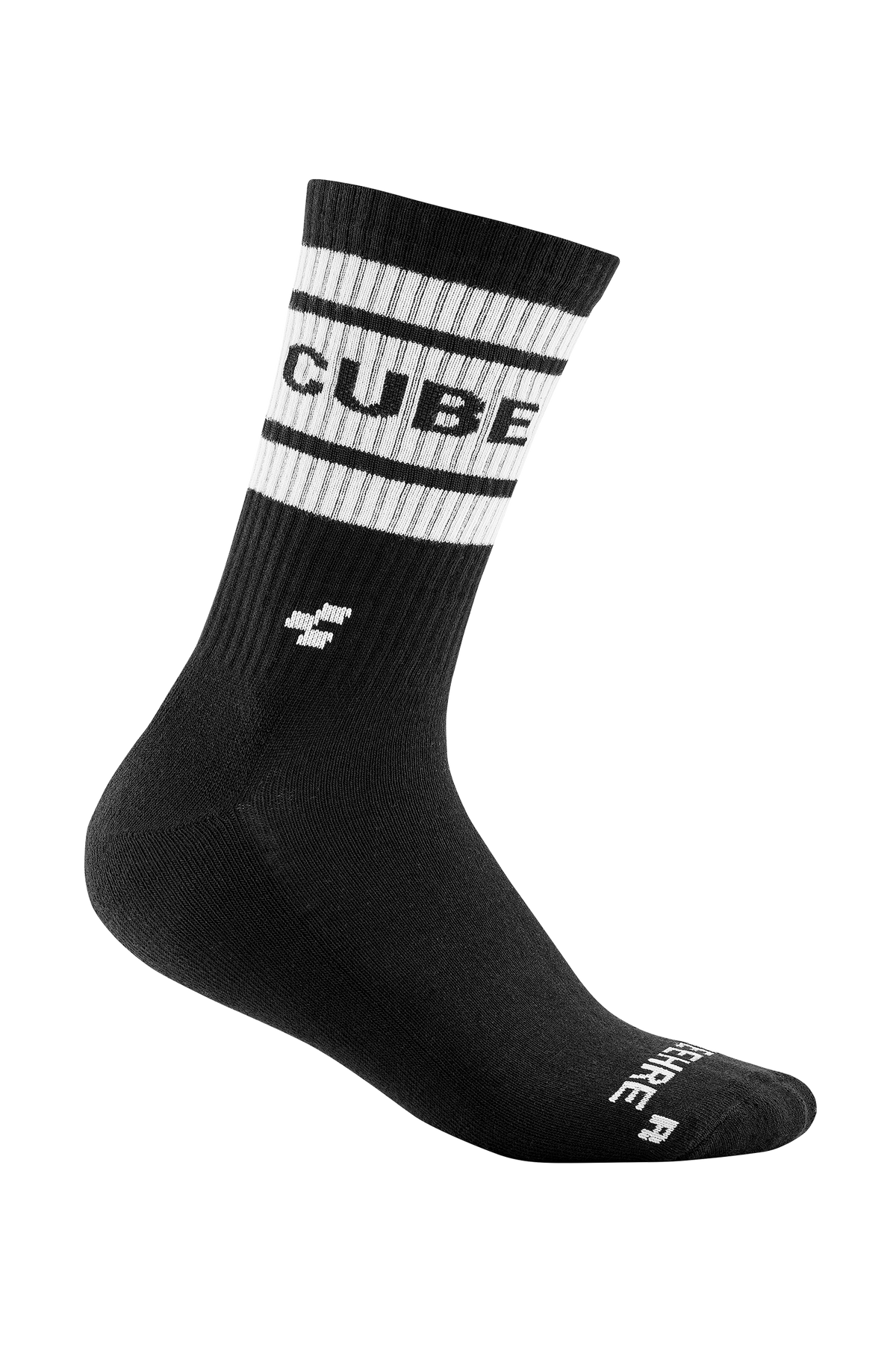 Șosete CUBE Socks After Race High Cut Negru Alb – față