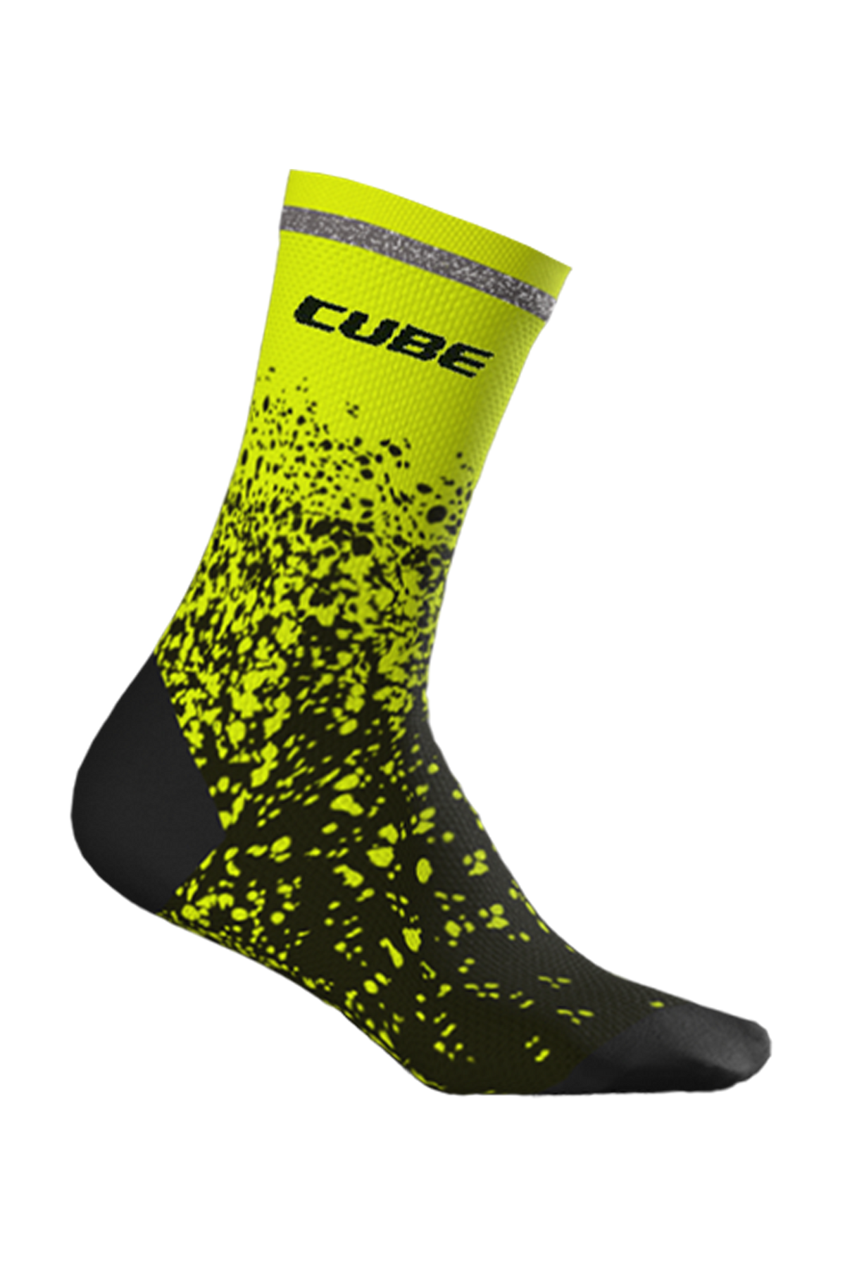 Șosete CUBE High Cut Safety Yellow – față