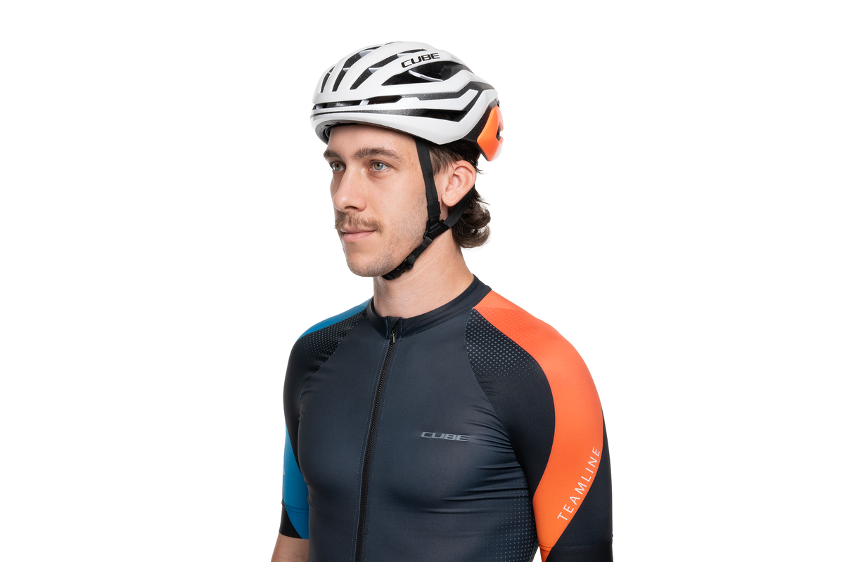 Cască CUBE Echo Teamline White'n'Orange