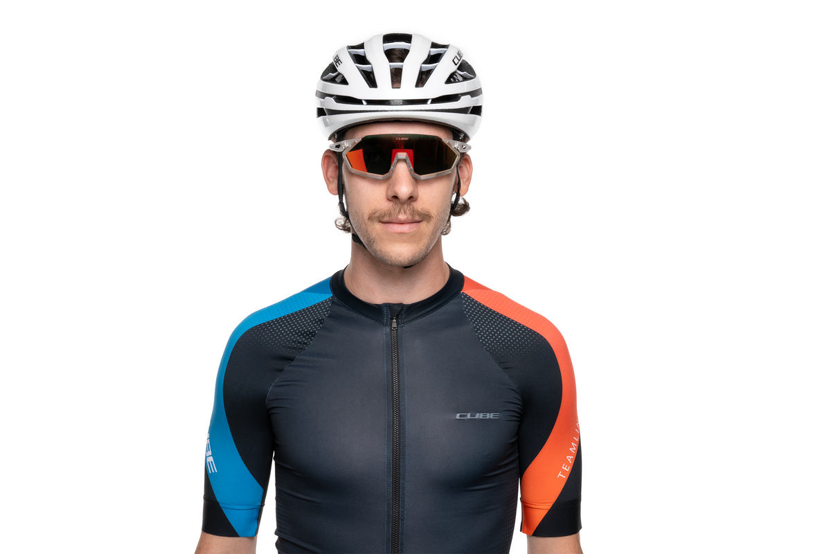 Cască CUBE Echo Teamline White'n'Orange