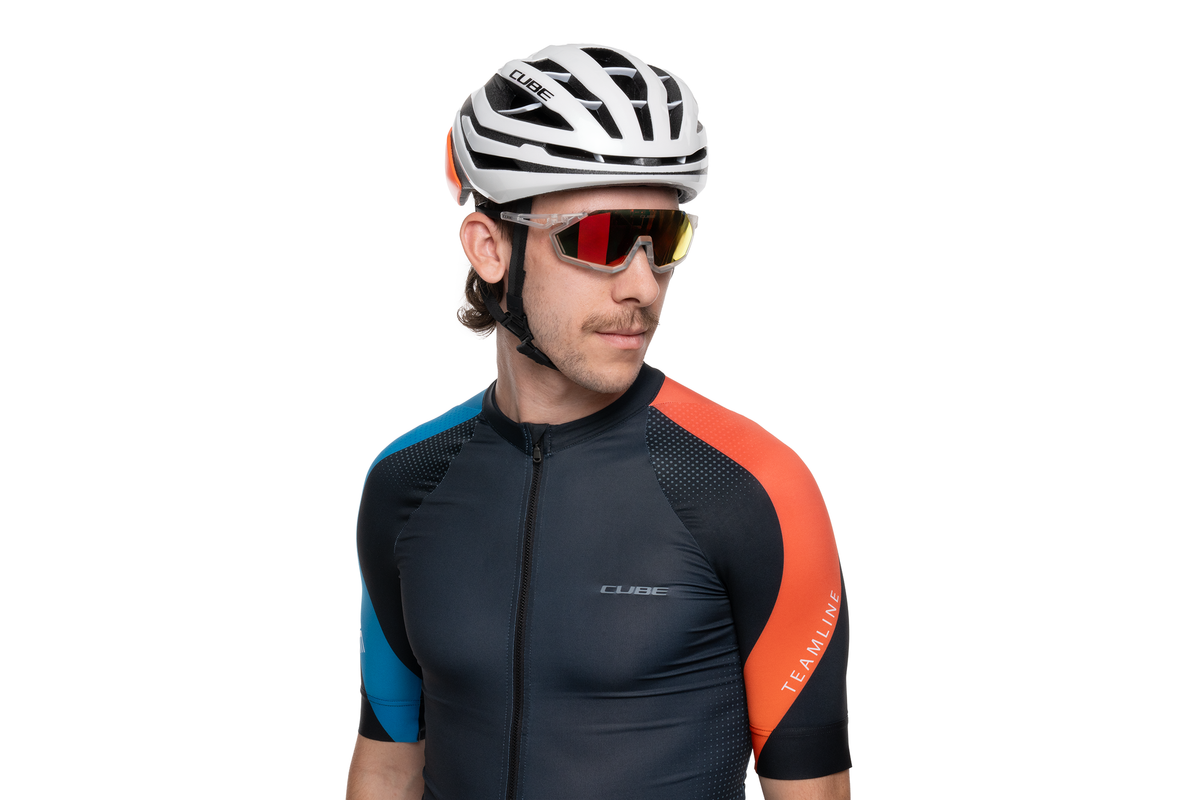 Cască CUBE Echo Teamline White'n'Orange