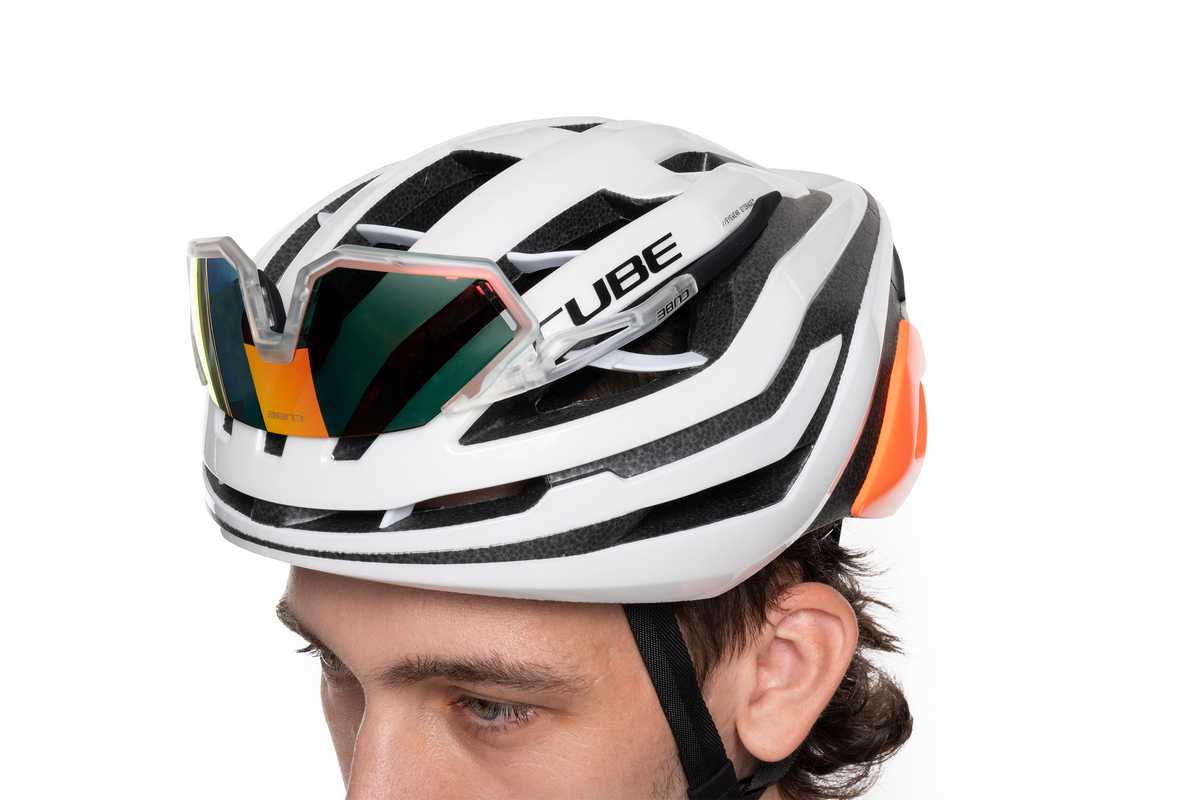 Cască CUBE Echo Teamline White'n'Orange