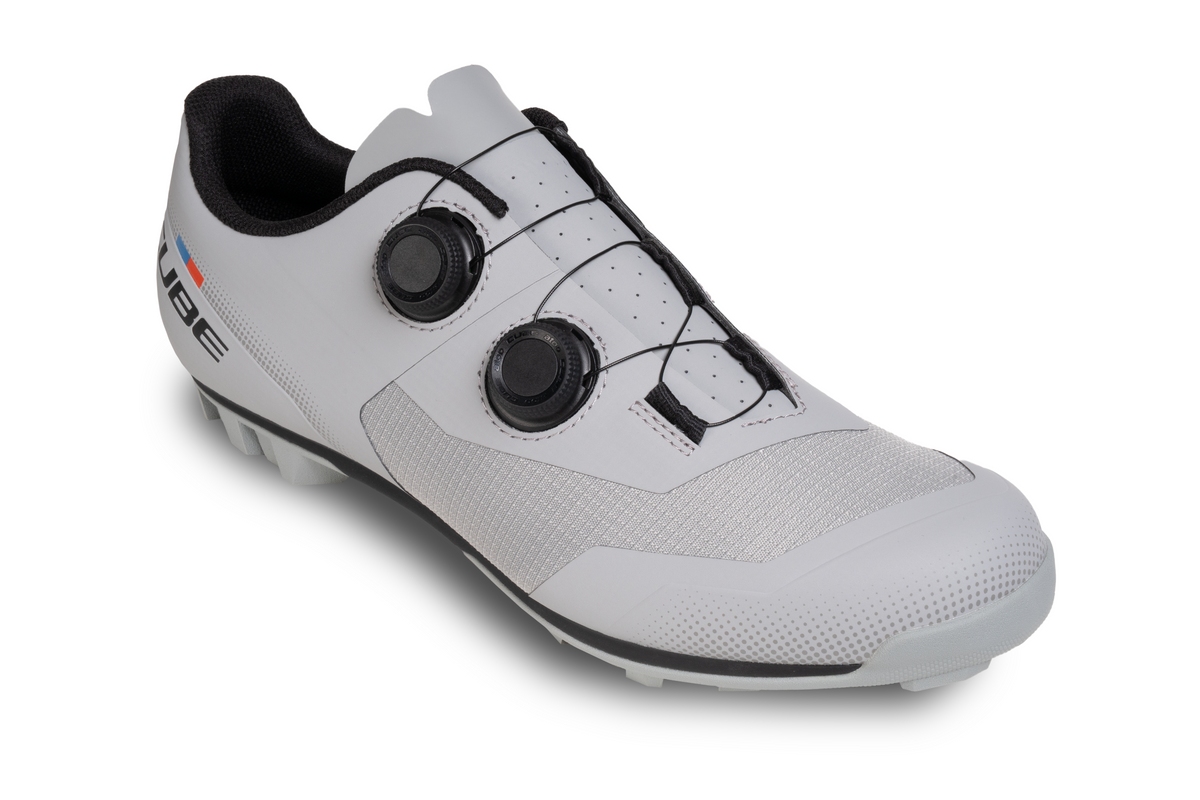 Pantofi ciclism CUBE Peak Pro Grey'n'Blue'n'Red