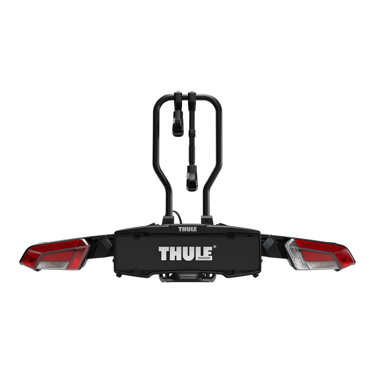Thule EasyFold 3 pentru 2 biciclete, vedere din spate cu luminile