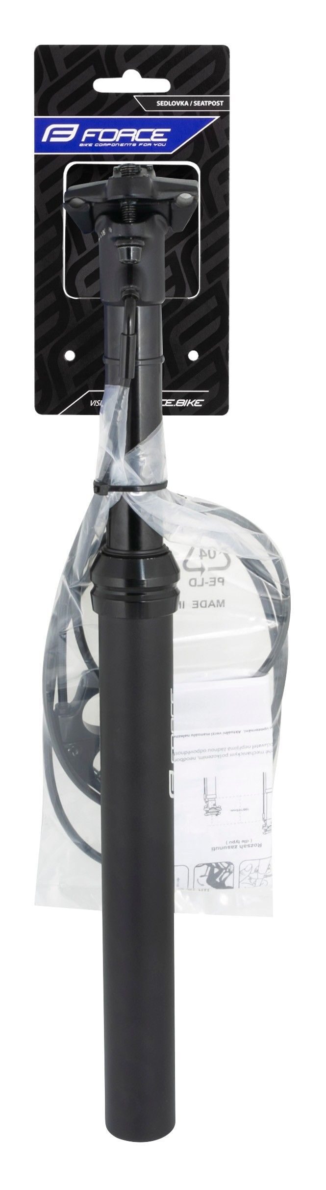 tija de sa force dropp reglabila 309 405mm negru mat 1