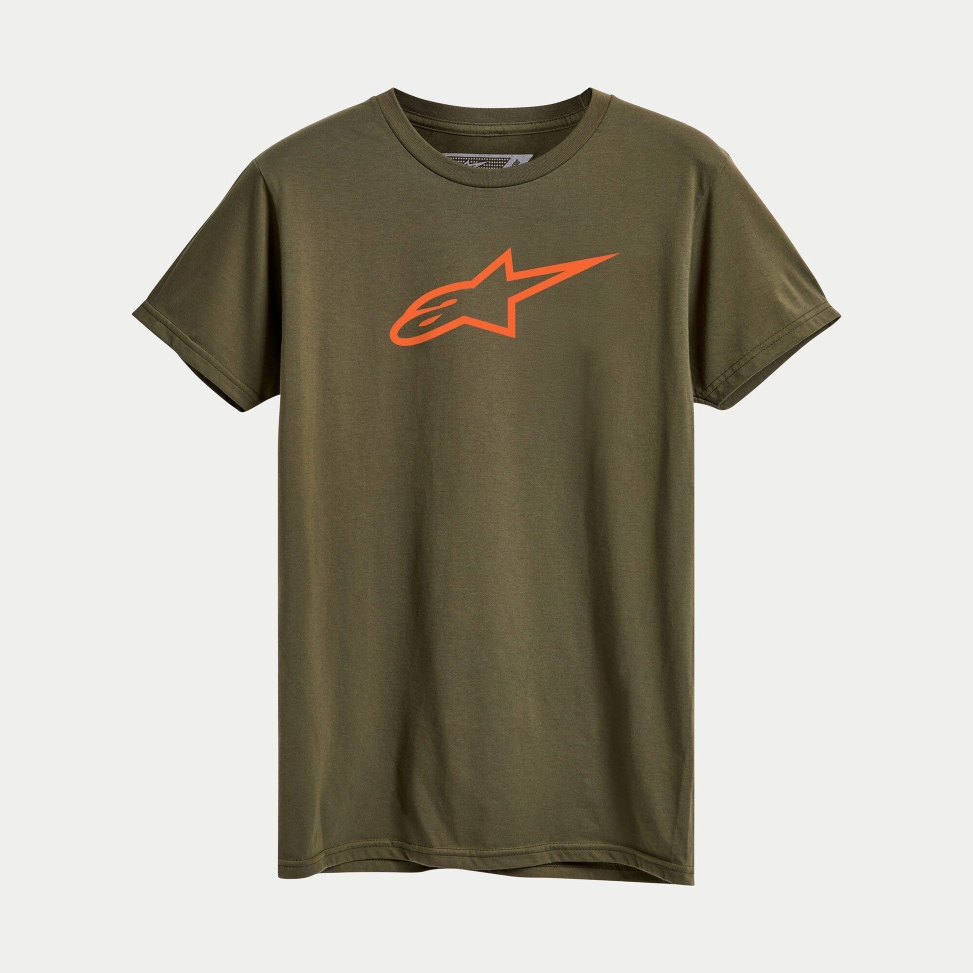 tricou alpinestars ageless classic tee verde portocaliu l