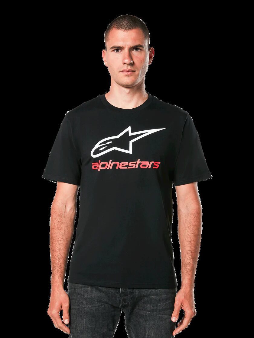 tricou alpinestars always 20 csf tee black white red m