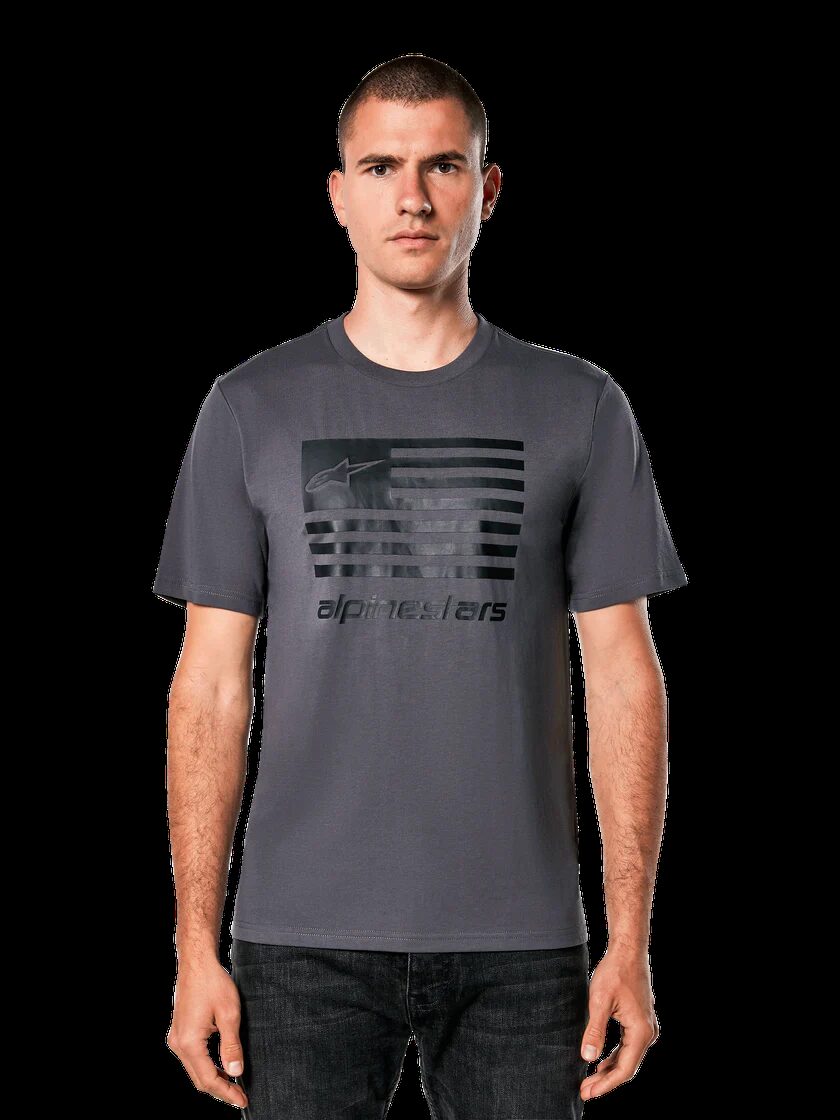 tricou alpinestars flag csf tee charcoal black l