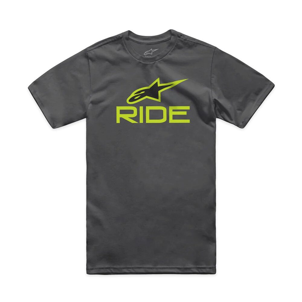 tricou alpinestars ride 40 csf tee charcoal lime black s 1