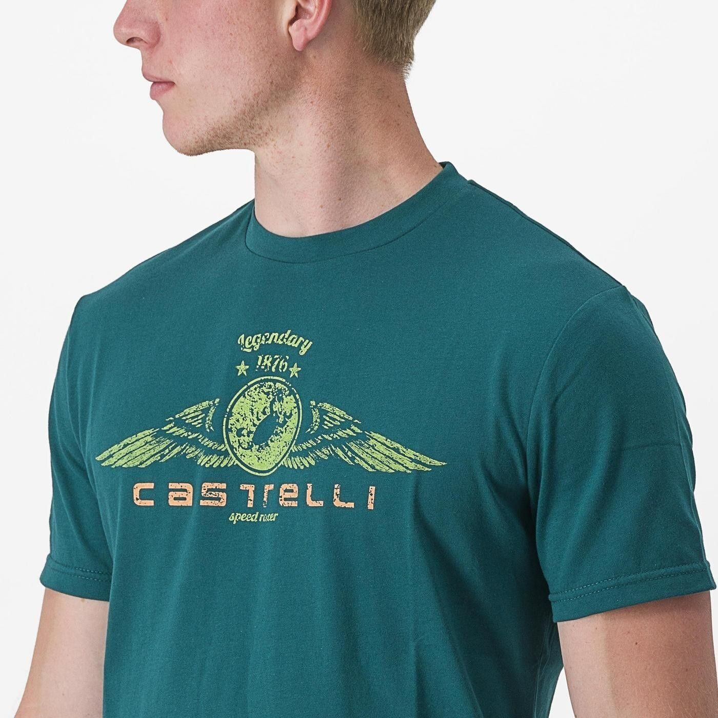 tricou casual castelli armando 2 tee turcoaz xl 2