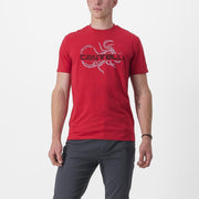 tricou casual castelli finale tee rosu m