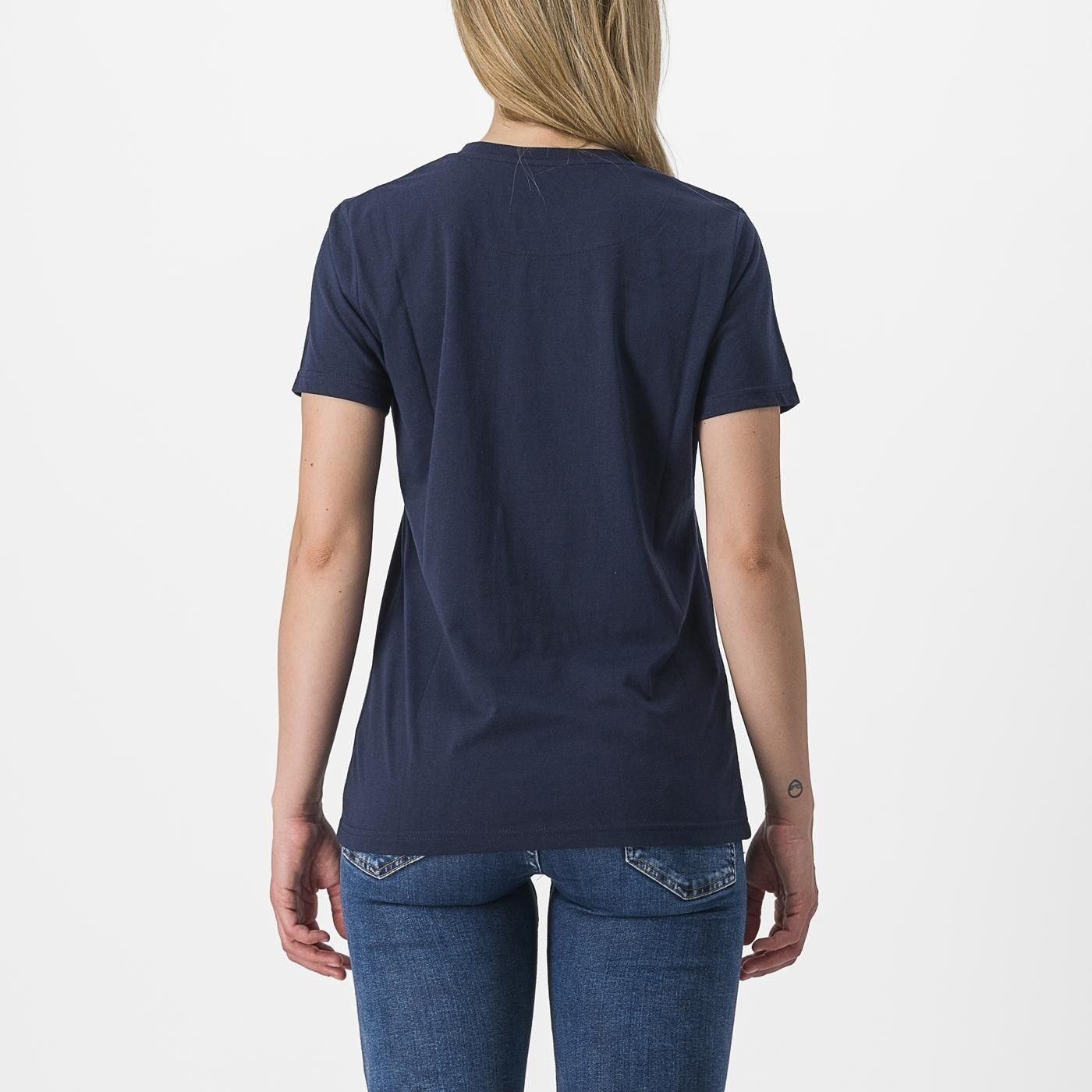 tricou casual castelli pedalare tee de dama bleumarin s 1