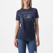 tricou casual castelli pedalare tee de dama bleumarin s