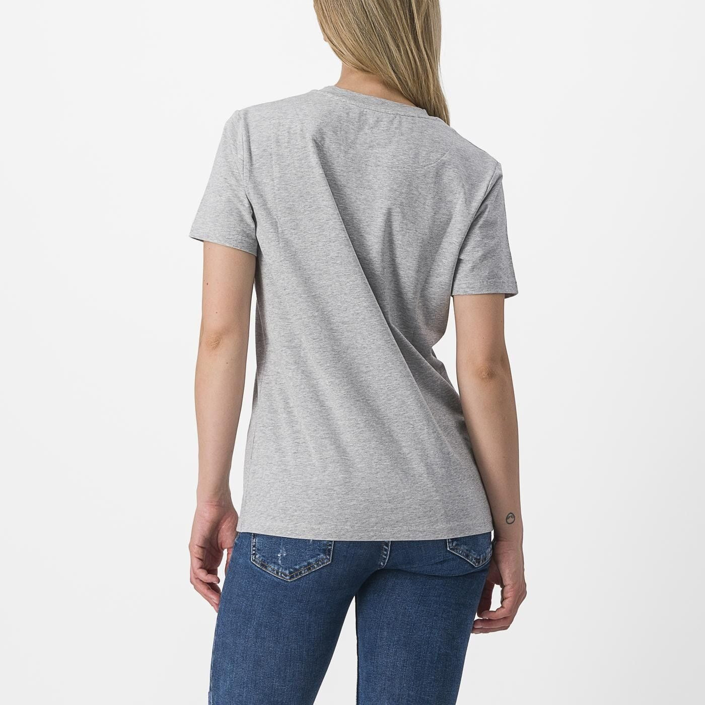 tricou casual castelli pedalare tee de dama gri s 1