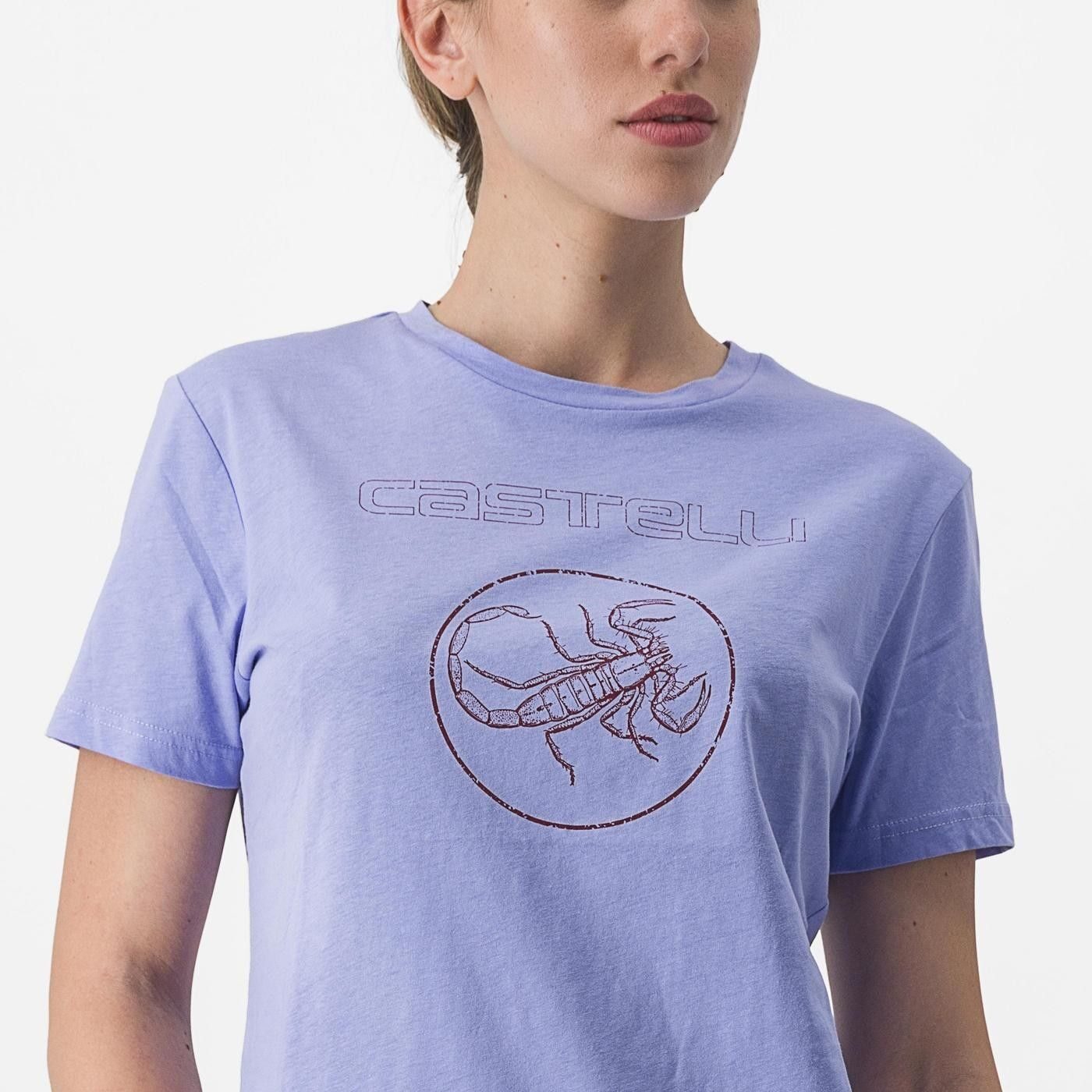 tricou casual castelli pedalare tee de dama violet m 2