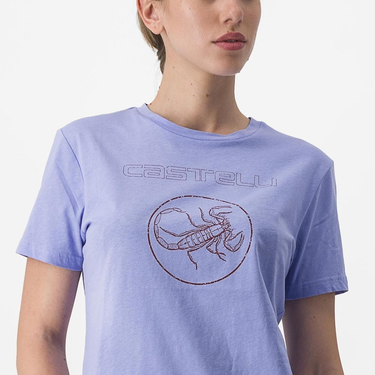 Tricou casual Castelli Pedalare Tee de dama Violet