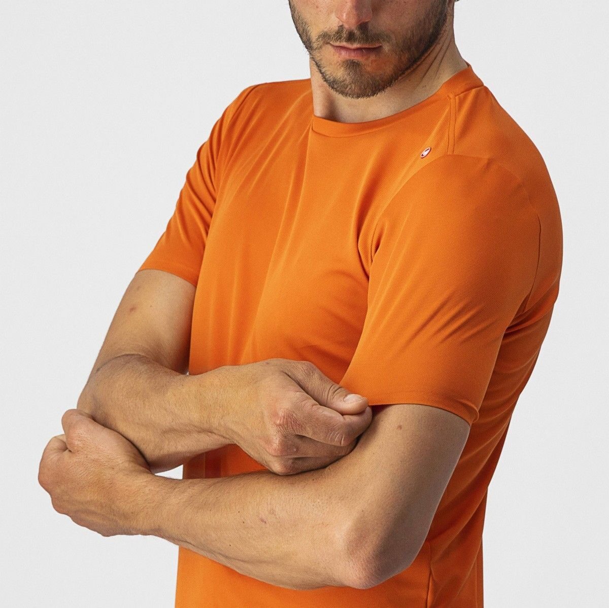 tricou casual castelli tech 2 tee portocaliu l 2