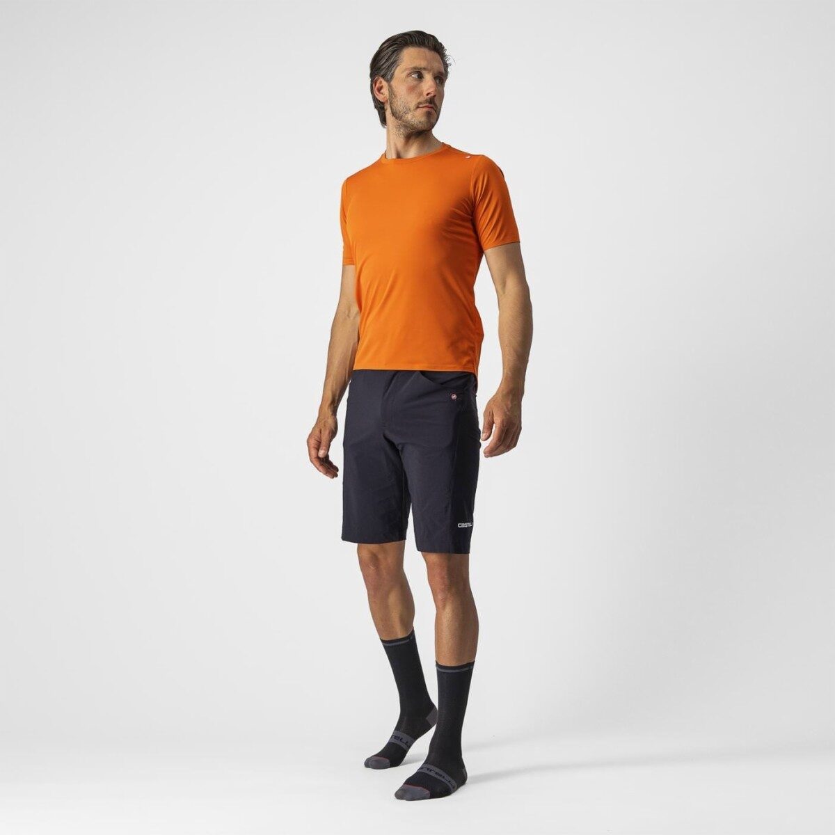 tricou casual castelli tech 2 tee portocaliu l 5