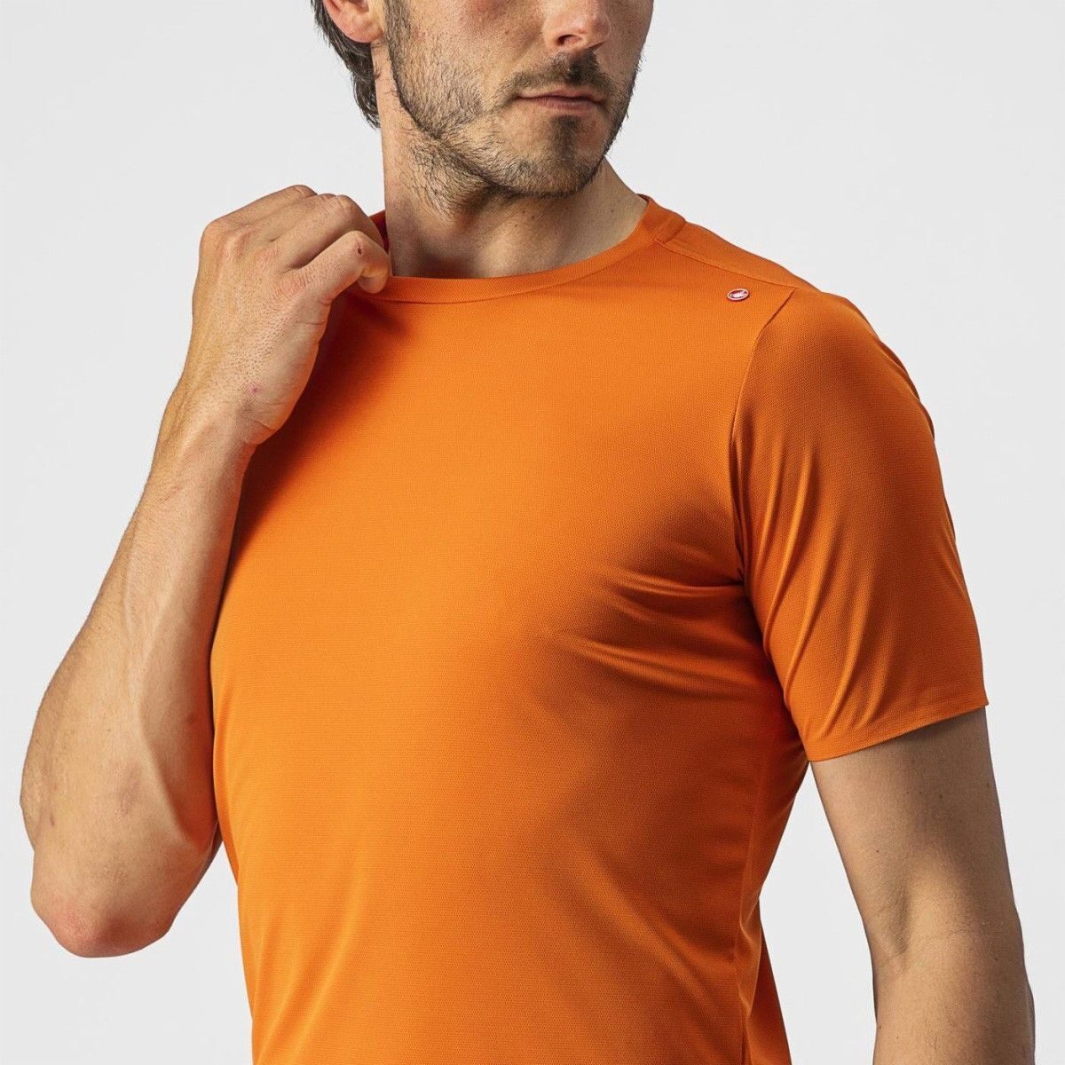 tricou casual castelli tech 2 tee portocaliu m 4
