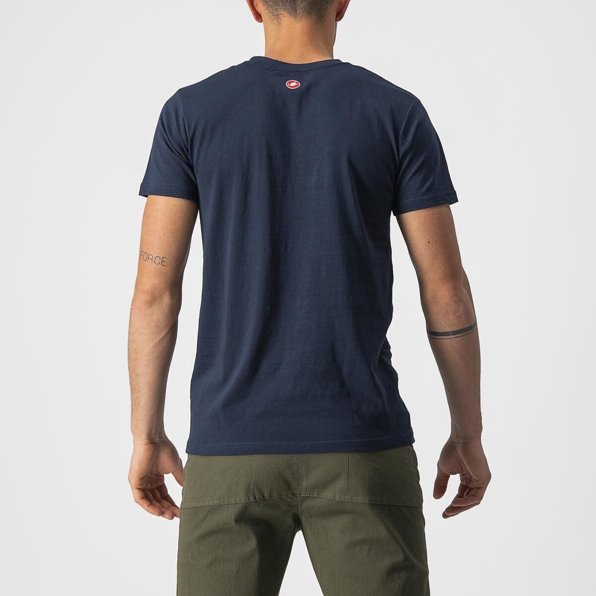 tricou casual castelli ventaglio tee bleumarin rosu xl