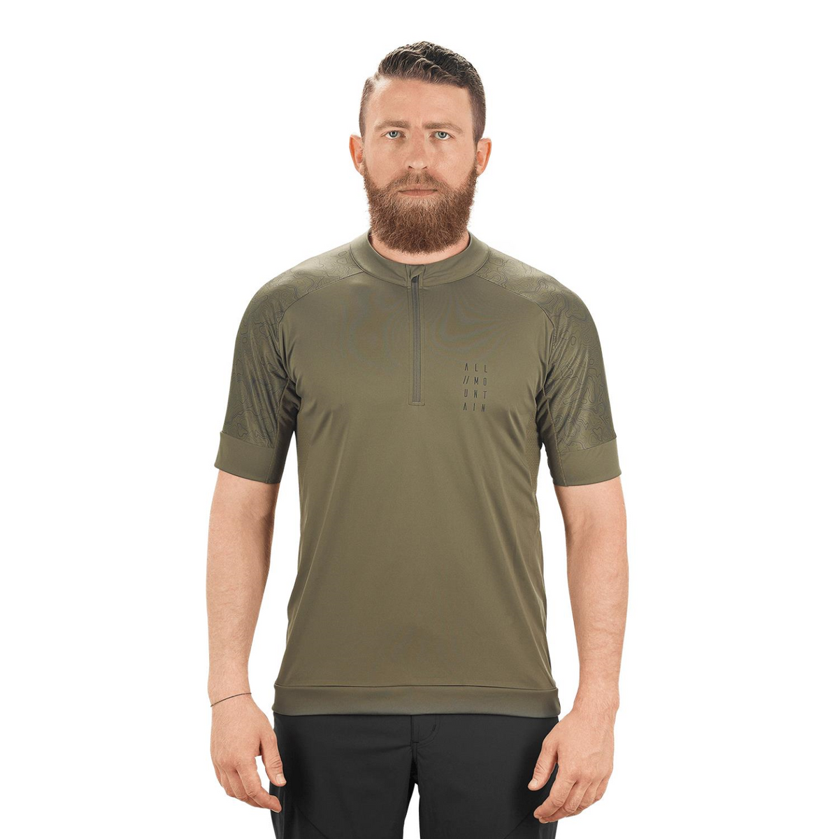 Tricou Ciclism CUBE AM S/S Olive