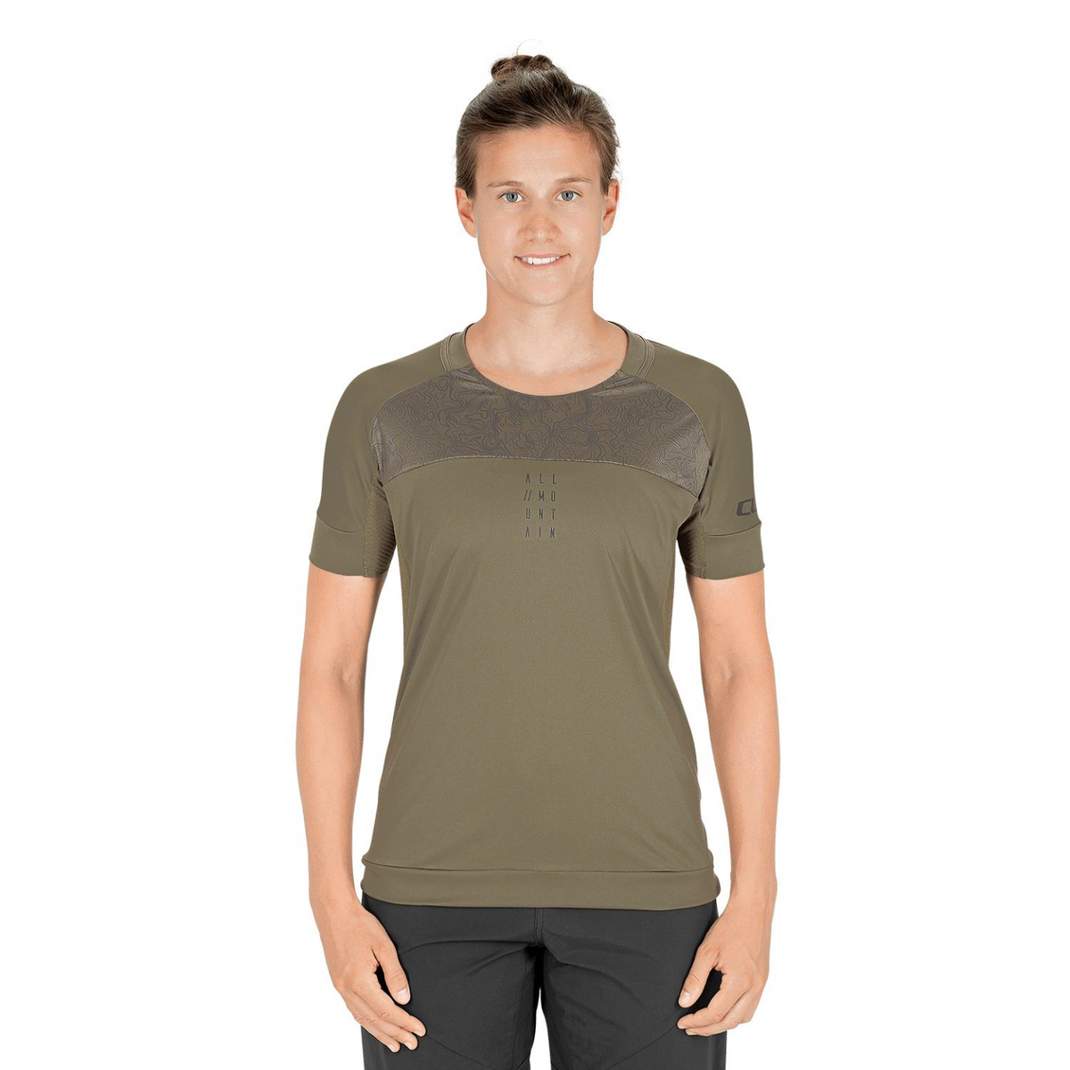 Tricou Ciclism CUBE AM WS Round-neck S/S Olive