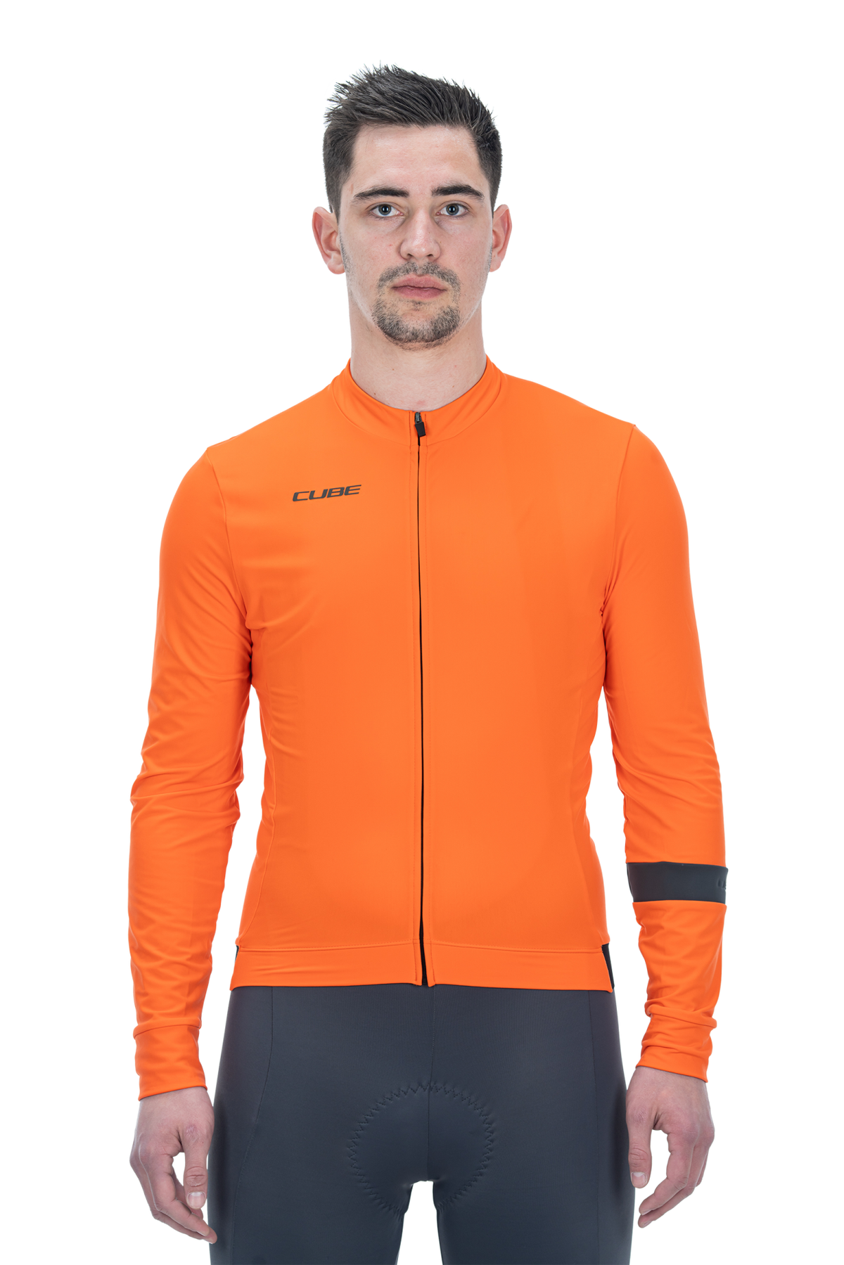 Tricou Ciclism CUBE Blackline Jersey L/S Orange