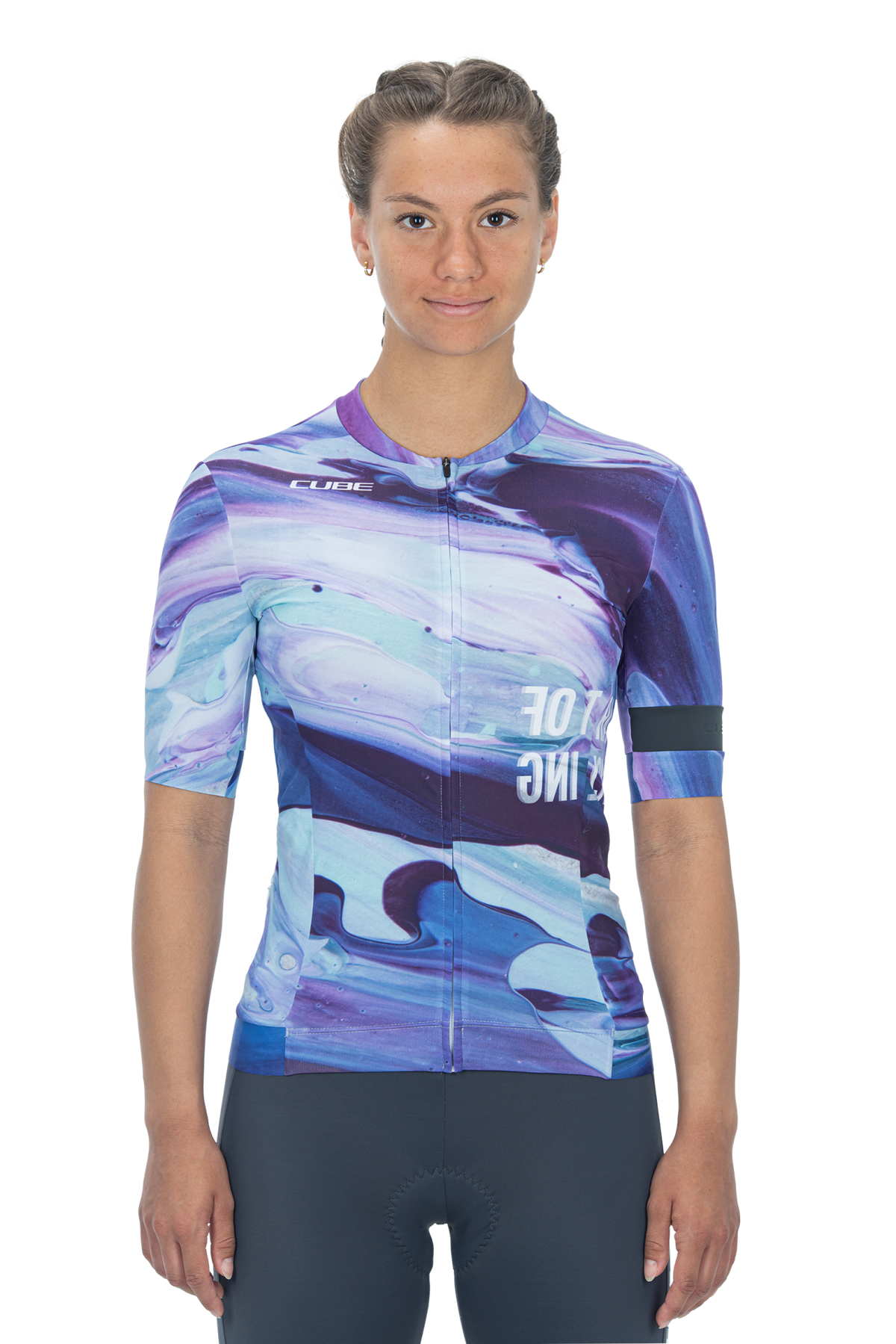 Tricou Ciclism CUBE Blackline WS Jersey Art S/S Pattern