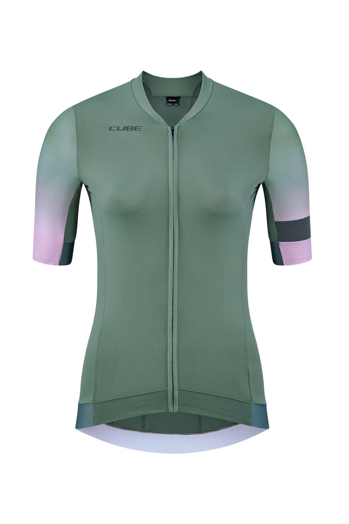 Tricou Ciclism CUBE Blackline WS Jersey Fade S/S Olive Violet