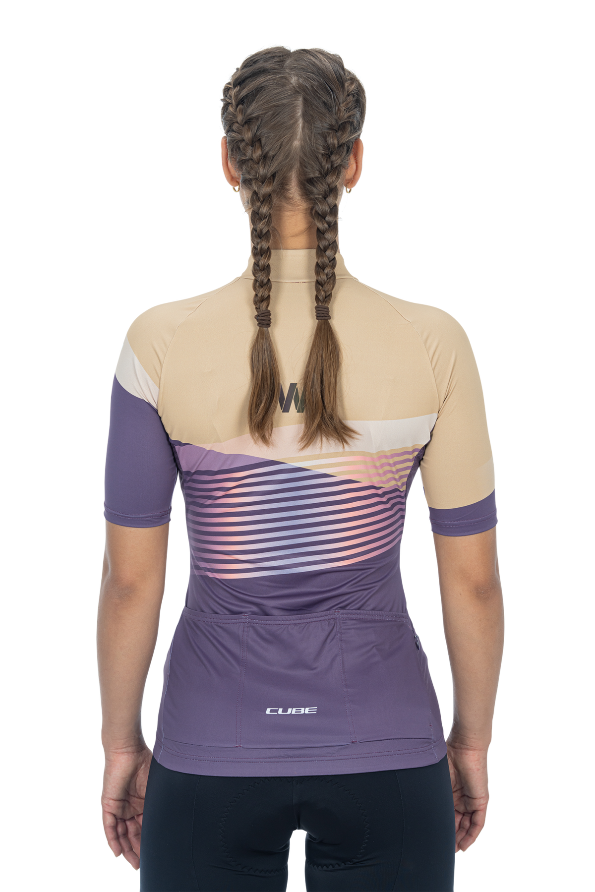 Tricou Ciclism CUBE Teamline WS Jersey S/S Violet Sand