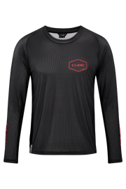 Tricou Ciclism CUBE Vertex Round Neck Jersey L/S Black
