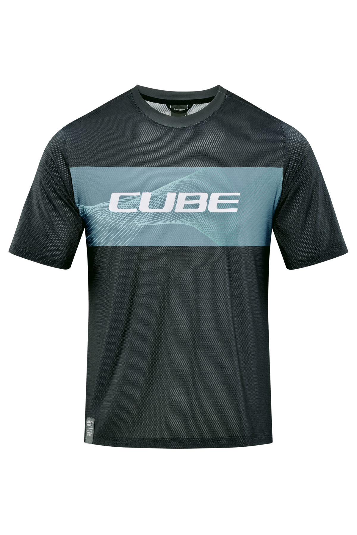 Tricou Ciclism CUBE Vertex Round Neck Jersey S/S Grey Mint
