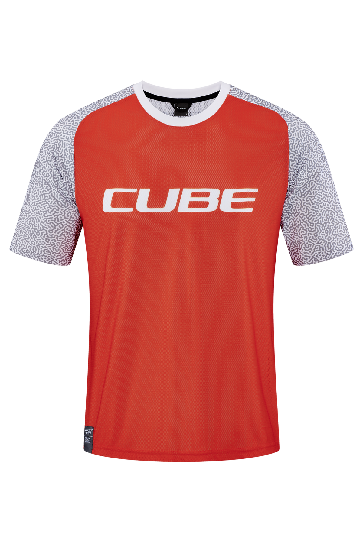 Tricou Ciclism CUBE Vertex Round Neck Jersey S/S Orange