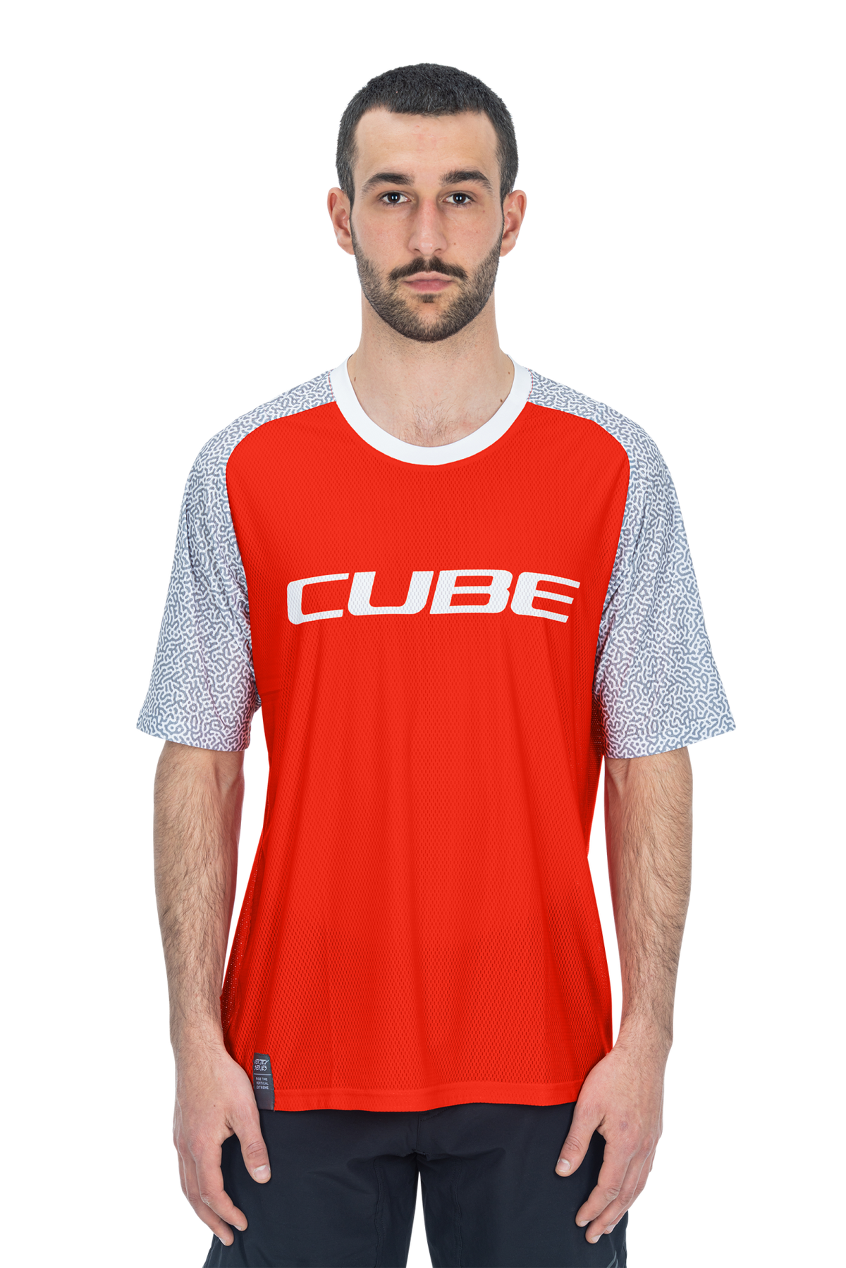 Tricou Ciclism CUBE Vertex Round Neck Jersey S/S Orange