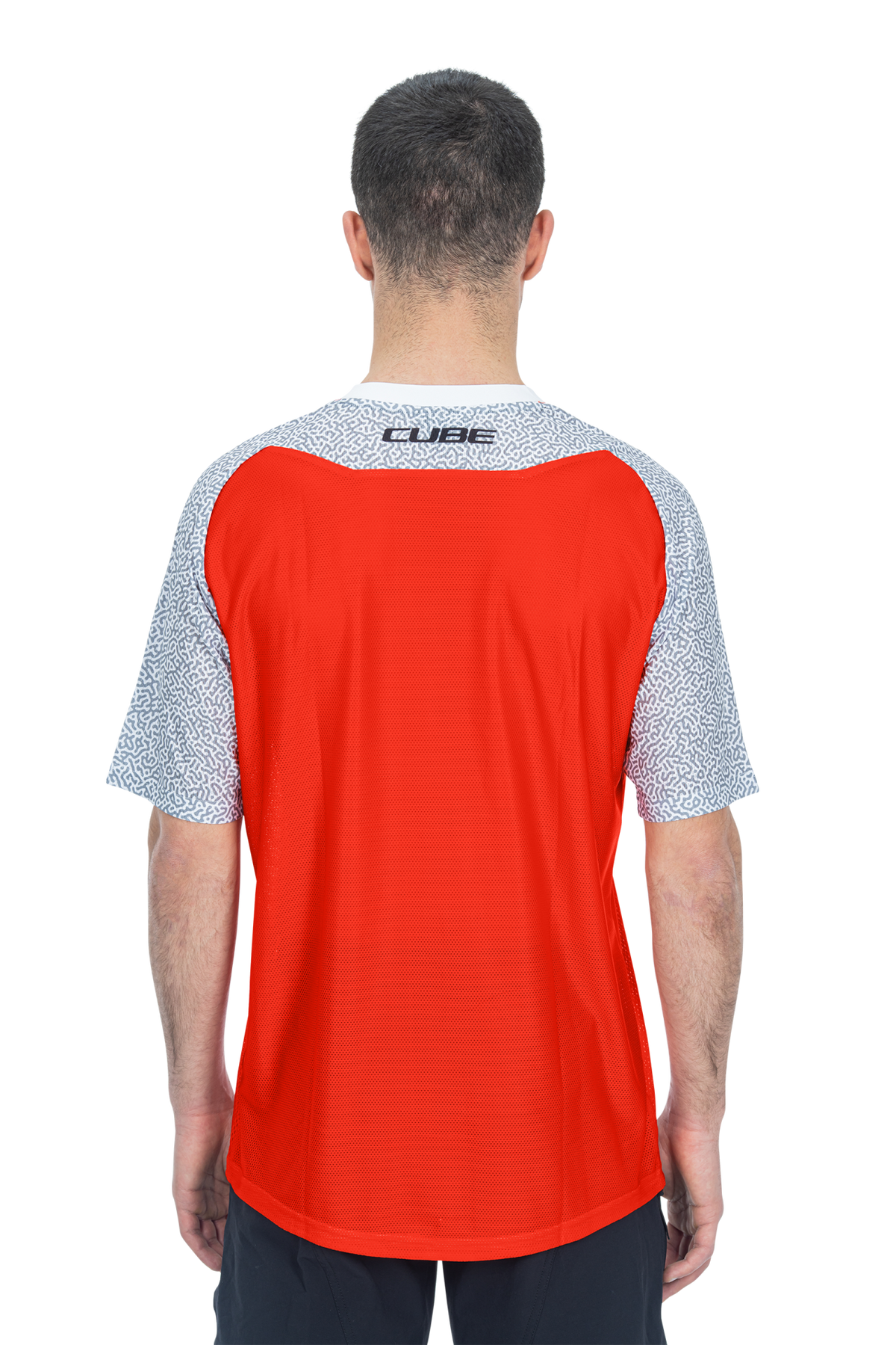 Tricou Ciclism CUBE Vertex Round Neck Jersey S/S Orange