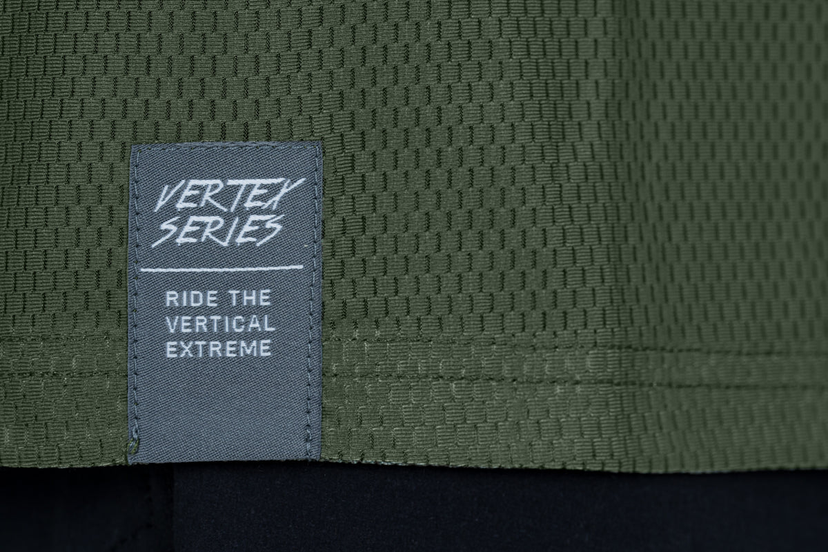 Tricou Ciclism CUBE Vertex Round Neck Jersey TM L/S Olive Grey