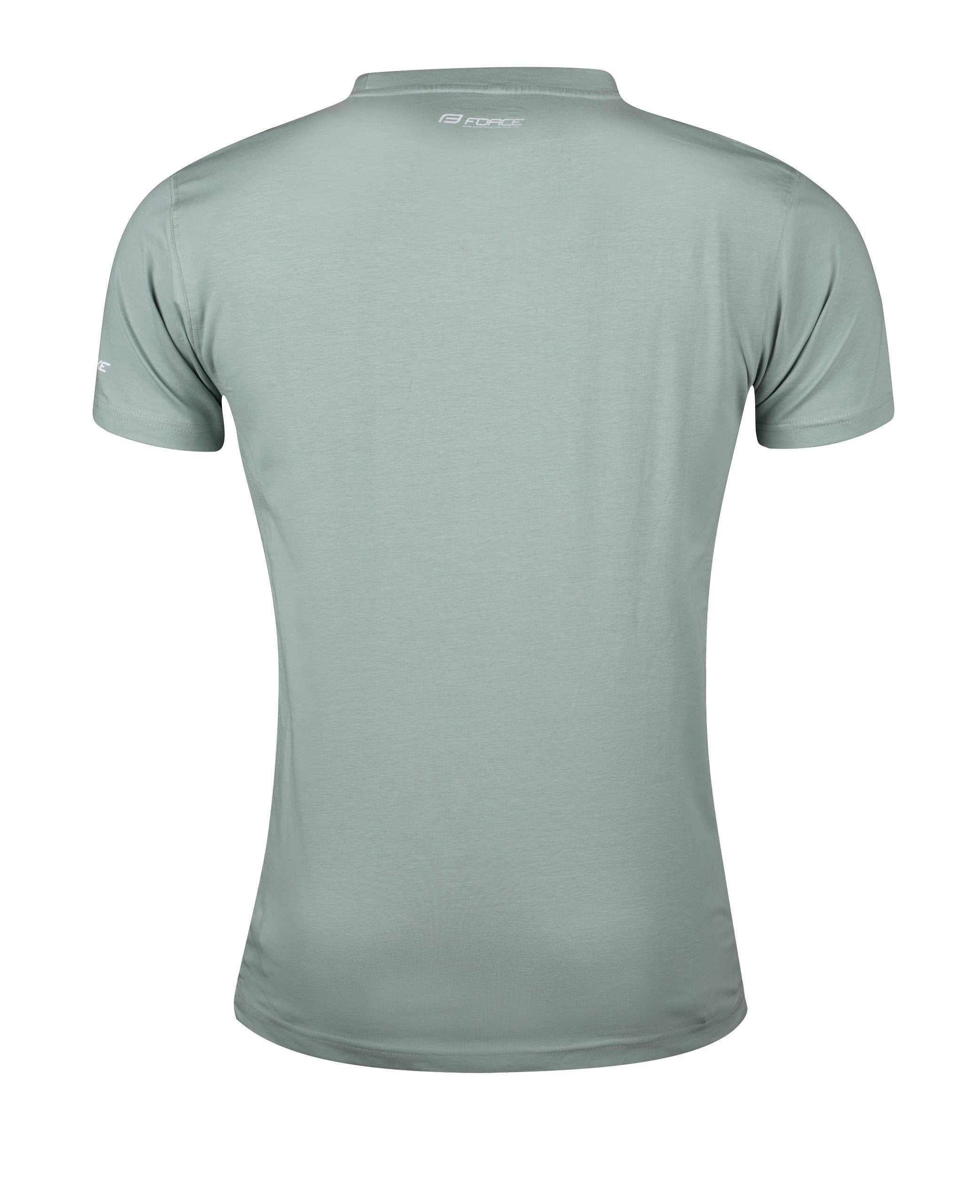Tricou ciclism Force Bike, gri/verde, XXXL